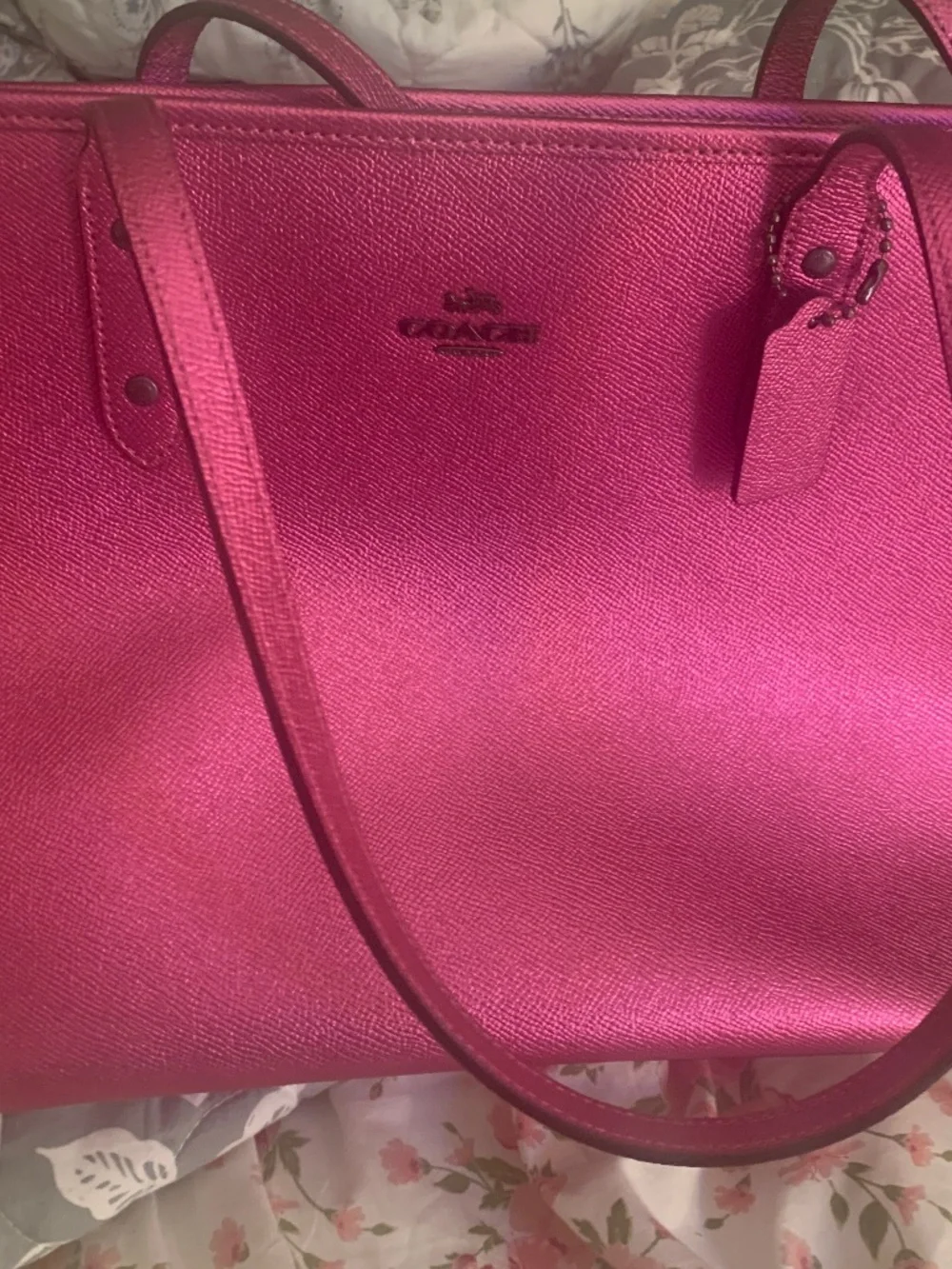 Hot pink coach purse